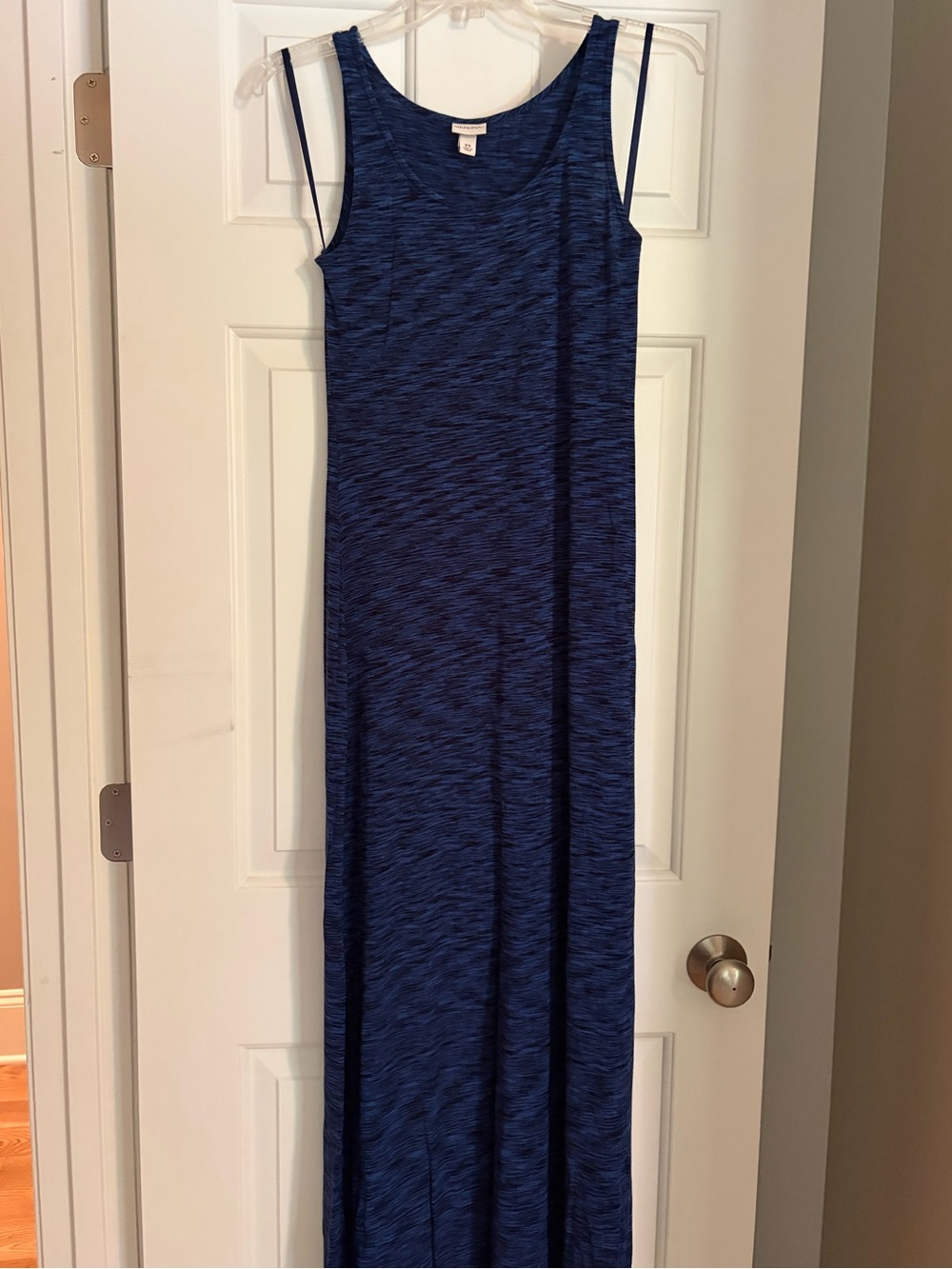 Blue Space-Dye Maxi Tank Dress XS